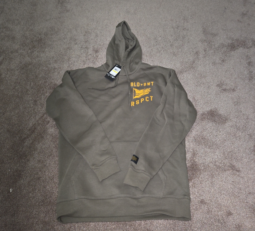 Under Armour  Project Rock Olive Hoodie with Gold Accents